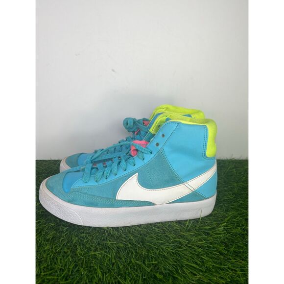 Nike Blazer Mid ’77 DQ6084-400 Youth 4Y Women’s 5.5 Blue Pink Volt - Picture 1 of 8